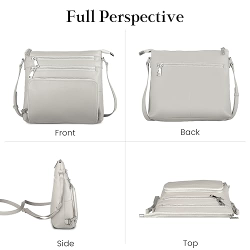 Image of befen Genuine Leather Crossbody Bags for Women, Anti-Theft Shoulder Purse with Built in RFID Wallet for Travel