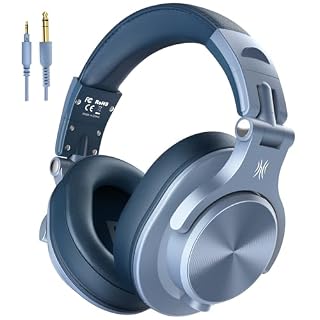 OneOdio A71 Hi-Res Studio Recording Headphones – Wired Over Ear Headphone with SharePort, Monitoring Mixing Foldable Headset with Stereo Sound, 3.5/6.35MM Jack for PC Computer DJ Guitar-Sky Blue - Les Beatles, Paul McCartney, John Lennon, RIngo Starr, George Harrison