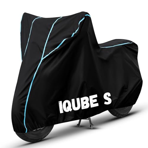 Image of Bike Cover for iQube S 100% Waterproof, Dustproof & Scratch Resistant| Fully Bottom Elastic UV Resistant Heavy Duty Body Cover | All Weather Outdoor Use