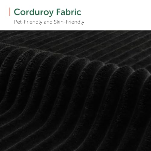 HONBAY Corduroy Modular Sectional Couch with Storage L-Shaped Sectional Couches for Living Room 6 Seater Modular Sectional Sofa, Black - Image 7