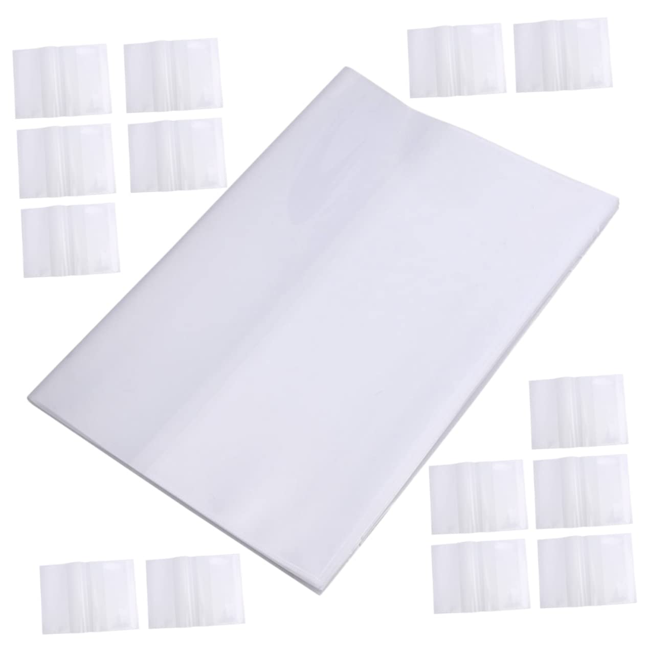 60piezas Fundas Para Libros Impermeables y Transparentes De Libros Reutilizable Fácil Instalación Para Textos Cuadernos y Material Escolar