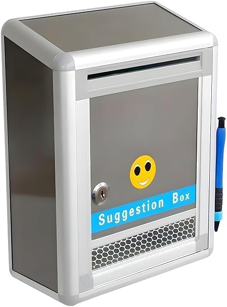 Suptikes Multipurpose Wall-Mount Locking Mailbox/Suggestion Box – Outdoor/Indoor Letter Drop Box for Home, Office, Business Secure Lock & Keys Weatherproof, Multi-Color-picture-16
