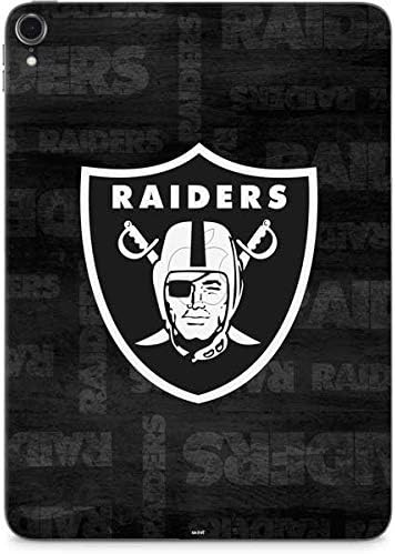 Skinit Decal Tablet skin compatible with iPad Pro 12.9in (2021) - Officially Licensed NFL Las Vegas Raiders Black & White Design