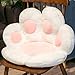 TUOYX-Cuscino per sedia a forma di zampa di gatto，Cuscino Peluche Gatto Zampa Comfort Morbido Accogliente Sedia Cuscini， D'ufficio Decorazioni。 (Bianca, 70cmx60cm)
