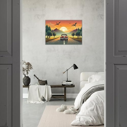 Poster Oldtimer 50x50 cm sans cadre pour déco murale rétro - 2