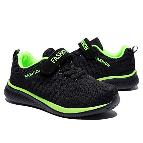 koppu Boys Girls Sneakers Lightweight Breathable Strap Tennis Shoes for Running Walking for Toddler/Little Kid/Big Kid Green
