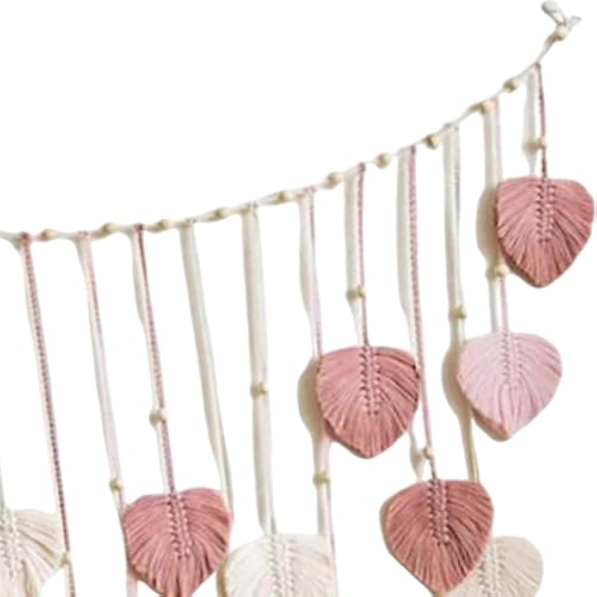 Macrame Wall Hanging Leaves Tapestry, Nursery Decor