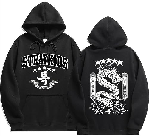 Silver Basic KPOP Stray-K1ds Maniac Uomo Donna Felpe con Cappuccio