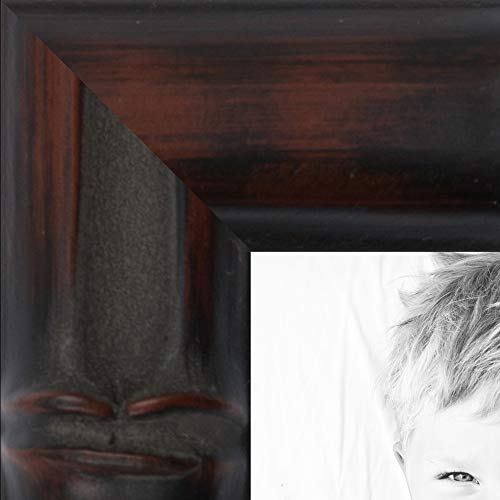 Arttoframes 16X16 Inch Brown Picture Frame, This .75" Custom Wood Poster Frame Is Bamboo Style Dark Walnut With Red Tones, For Your Art Or Photos - Comes With Regular Glass, Womd8575-16X16 #TOP27