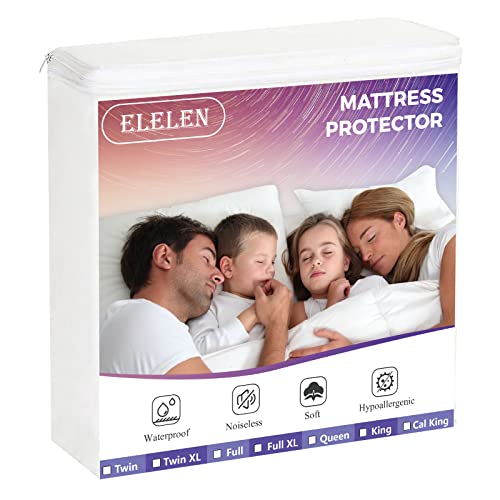 Full Size Mattress Protector Waterproof Mattress Cover Full Size Soft Breathable Noiseless Bed Cover Deep Pocket For 6-15" Pad, Washable Hypoallergenic Vinyl Free For Pets Kids Adults (Full, 1 Pack) #TOP7