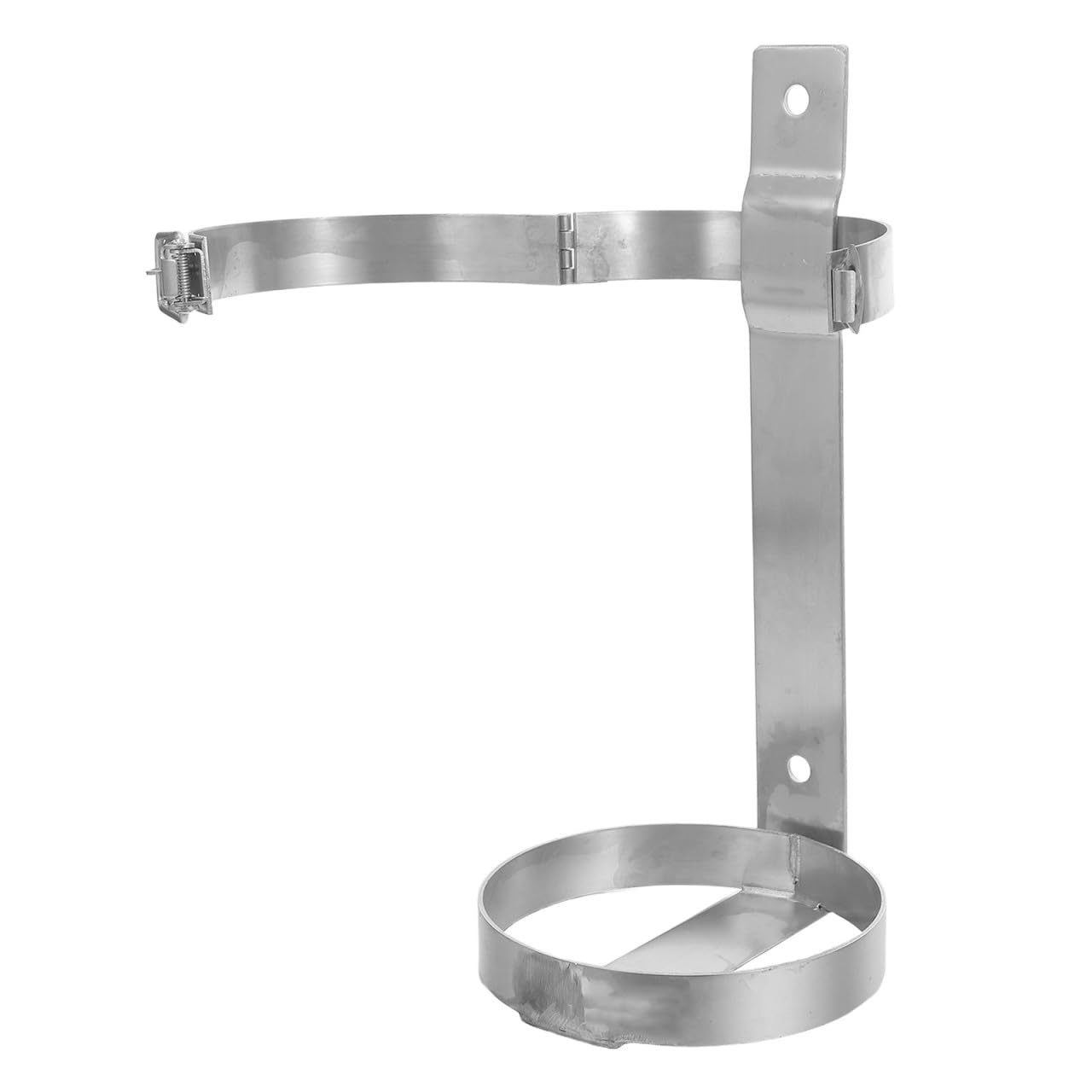 ibasenice Soporte Diseño de Acero de Incendios Inoxidable para Extintor Plata Compacto Duradero, Peso 3kg y Adecuado para Garaje y Áreas Públicas