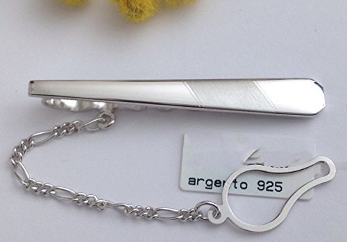 Pasadores de corbata de plata maciza 925 con rodio el regalo perfecto de aniversario para hombre 2