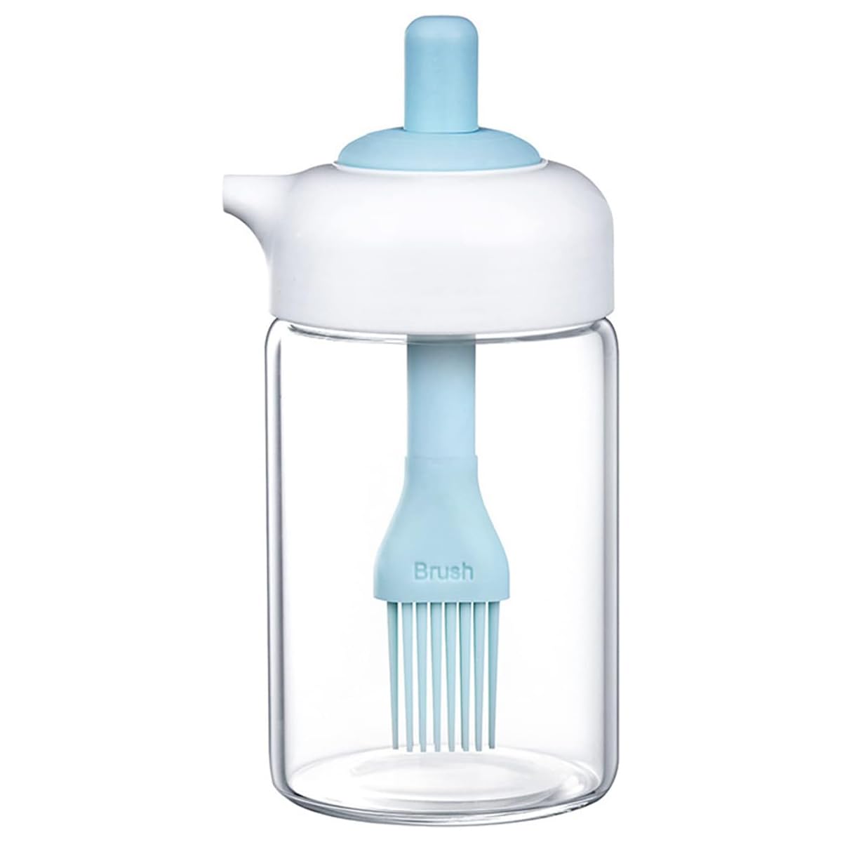 PRIME PICK Cook Pro Oil Dispenser Bottle Glass 2 in 1 Silicone Brush Dropper Measuring Oil Bottle for Cooking Baking BBQ K...