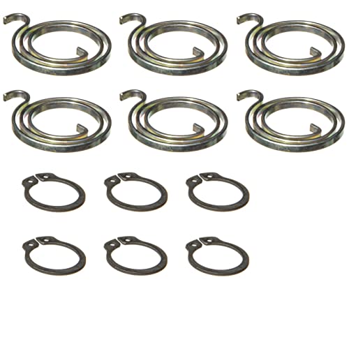 Northern DIY Door Handle Spring Repair Kit (six 2.5-Turn, 2.5mm Thick coils Plus six circlips)