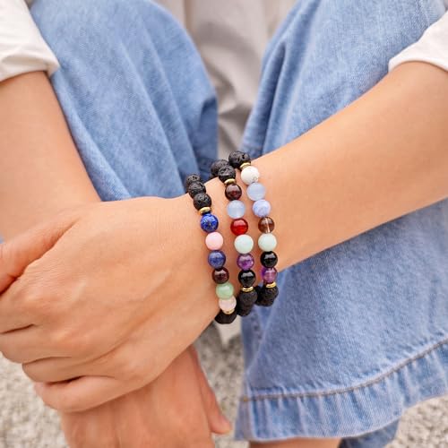 Iuniqueen Gemstone Natural Stone Beaded Bracelets For Women Healing Crystal Stone Beads Chakra Bracelet For Girl Boy Teen Women Men Friend Jewelry Birthday Gifts Spiritual Bracelet thumb #8