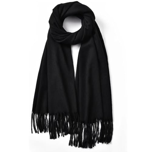 Aufondof Scarfs for Women Fall Winter Cashmere Neck Scarf Winter Warm Long Scarves for (Black)