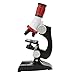 Diyeeni Kit de microscopio para Estudiantes Principiantes,Microscopio de Enfoque Ajustable con LED 100X/400X/1200X para niños de 7 a 14 años,Juguetes portátiles de microscopio,Regalo para niños