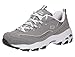 Skechers Women's D'Lites-Me Time Lace Up Fashion Sneakers, Grey/White, 6