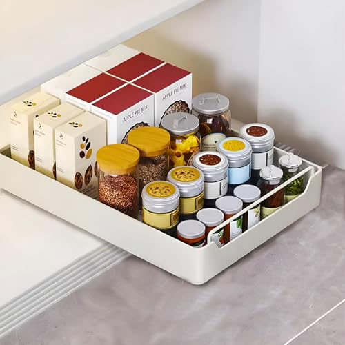 Opiniones y reviews de Almacenaje bajo balda favoritos de las personas. 48 Organizador de gabinete extraíble extensible deslizante, cajones extraíbles, sin perforar,43 * 30 * 7CM, cajones deslizables para cocina, con película nano adhesiva fija, para...