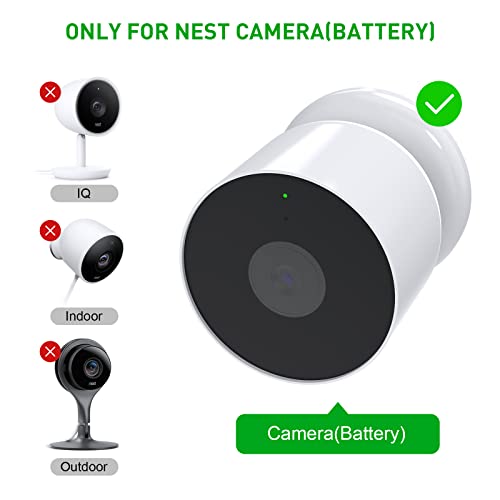 Jsoprtvr Solar Panel For Google Nest Camera(Battery) Outdoor Or Indoor, 13.1Ft Long Charging Cable And Adjustable Mount,Nest Cam Battery - 2.5W Solar Power（Camera Not Included） #TOP1