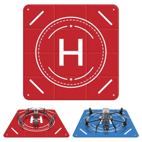 Image of FPVtosky Drone Landing Pad (51 in), Fast-fold Double Sided Waterproof Landig Pad Weighted for DJI Matrice 400 / Matrice 350 RTK /Matrice 300 RTK /Inspire 3 / Mavic 4pro / Air 3S