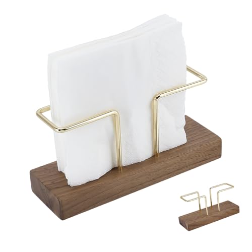 CRAFTYMELODY 1 soporte para filtro de café, soporte de madera, almacenamiento de filtro de café, recipiente dorado para filtro de café, soporte de nogal, contenedor de almacenamiento de papel de café