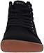 WHITIN Men's Wide High Top Barefoot Shoes Minimalist Boots Casual Canvas Sneakers Zero Drop Sole Size 9.5 Fashion Walking Gym Black Gum 43