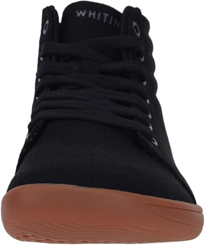 Image of WHITIN Men's Wide Hi-top Minimalist Barefoot Sneakers | Zero Drop Sole | Cushioned Ankle Support