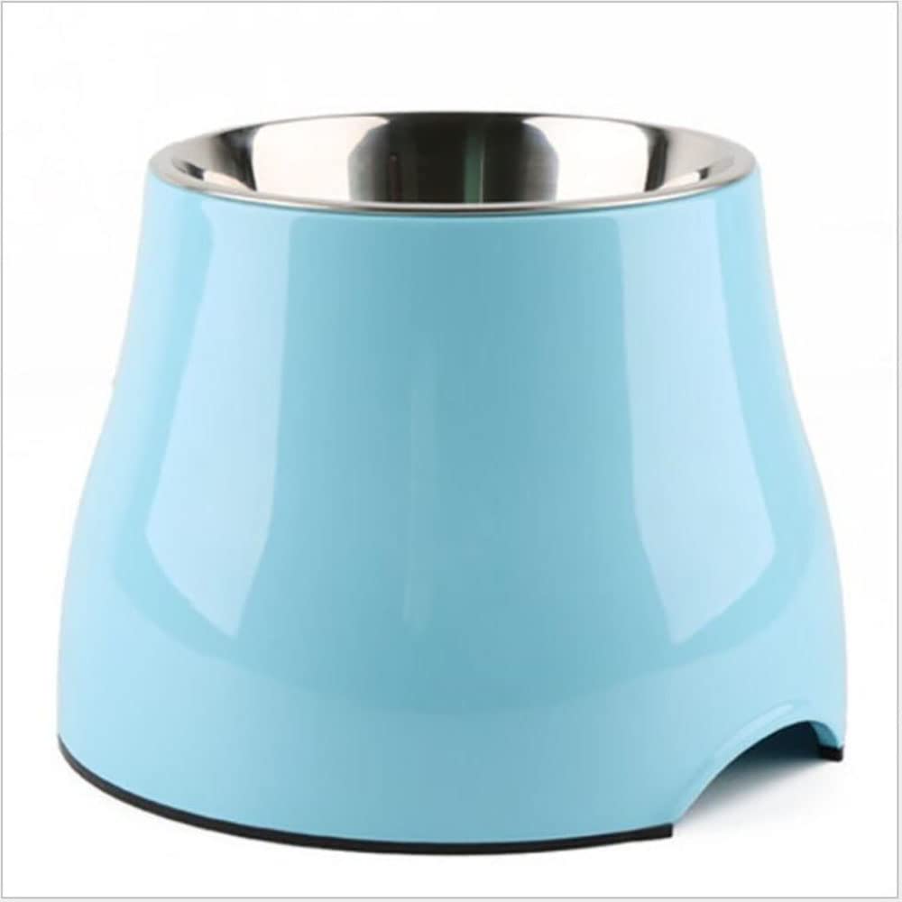 Gamelle surélevée en inox bleu S 16x8,5 cm pour chien
