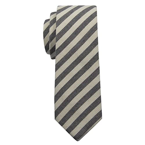 Image of Mantieqingway Mens Skinny Ties,2.56 inch Cotton Neckties Striped Plaid Ties for Groom Groomsmen Wedding Party Christmas