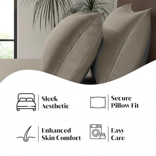 Image of Queen Envelope Pillowcase Set | 100% Viscose | Organically Grown | Ultra Soft | Cooling | 2pcs [Cocoa]