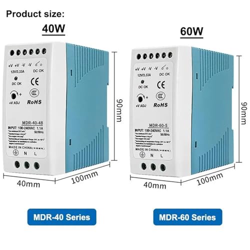 Alimentation AC/DC rail DIN 12V switching power supply industriel MDR-60 - 6