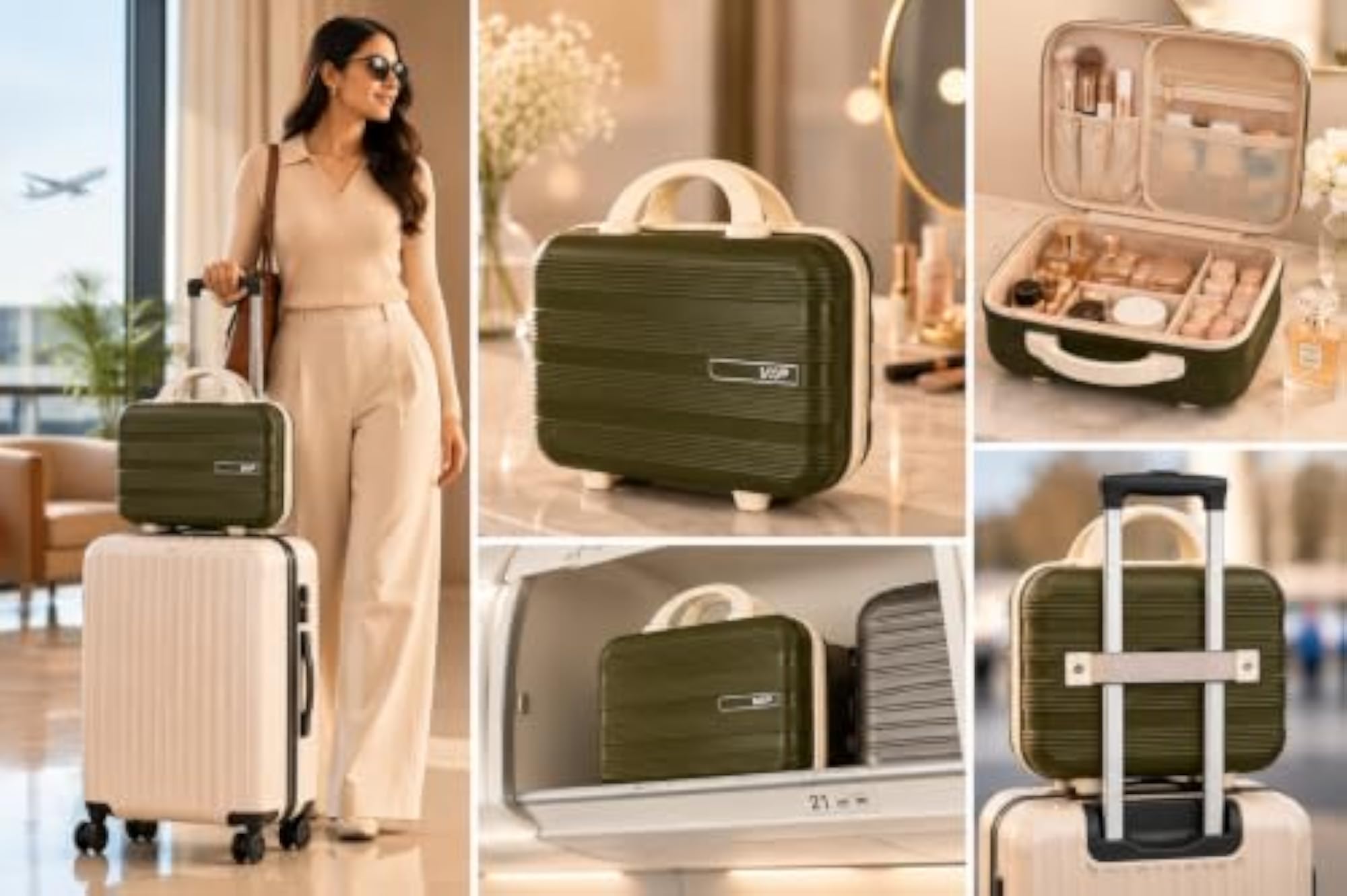 Hard Shell Makeup & Cosmetic Organizer Case for Travel