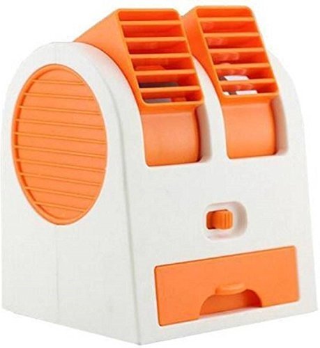 Mabron Hard Plastic ni Fragnance USB Air Conditioner Cooling Portable Desktop Dual Bladeless Durable Air Cooler Fan Powered by 3 Aa Rechargeable Batteries-picture-24