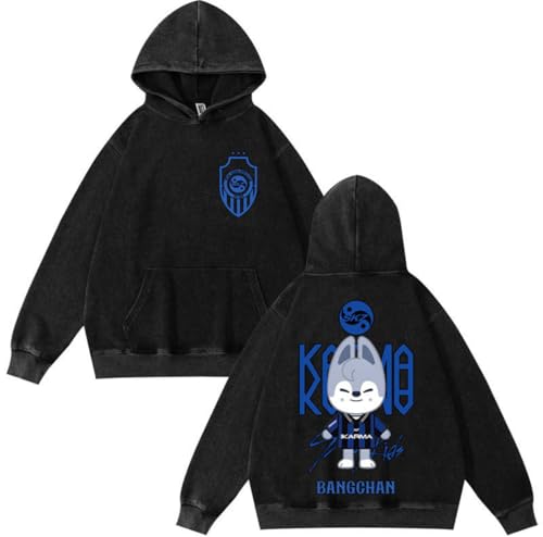 Silver Basic KPOP Stray-kkids Mujer Hombre HYUNJIN HAN Linda Sudadera Estampada con...