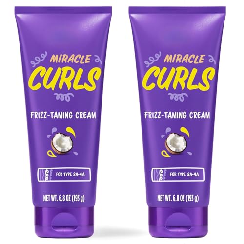 Au~ssie Miracle Curls Frizz Taming Curl Cream - Coconut & Jojoba- 6.8 fl oz (Pack of 2)