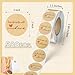 500PCS Handmade with Love Stickers, Kraft Made with Love Tags 1 Inch Seal Labels Self-Adhesive for Baked Packaging Envelope Homemade Gift Small Business