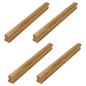 Savagrow 4pcs Beech Wood Cabinet Solid Pulls 7.56