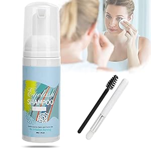 50 Ml Wimpers Schuimreiniger Wimperverwijderingsshampoo, Valse Wimperverlengingsshampoo met Borstel, Wimperreiniging…