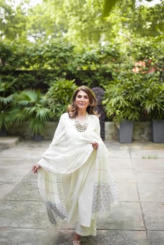 Image of GoSriKi Women's Rayon Blend Printed Straight Kurta with Pant & Dupatta