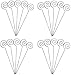 HOHIYA Place Card Holder Memo Floral Pick Clip Photo Picture Note Clamp Clay Cake Accessories 5inch(Silver,Pack of 50)