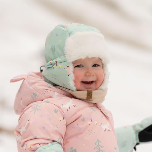 Image of JAN & JUL Waterproof Trapper Hat for Baby and Kids, Insulated Winter Hat with Faux Fur Lining