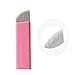 20pcs Pink Microblading Blades 0.15mm Nano 18 Slope Agujas de Microblading for Hair Strokes Brows and Nano Brows (#18-0.15mm)