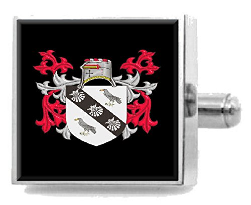 Clip para corbata de escudo heráldico inglés Rowley England ideal para regalo formal con bolsa