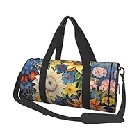 Huile sur toile tournesol. Ce sac de sport dispose d'un imprimé intégral et est fabriqué en toile à perles fines, une doublure en éponge et une doublure intérieure en polyester. Il est léger, doux, facile à transporter et durable. Il dispose d'une do...
