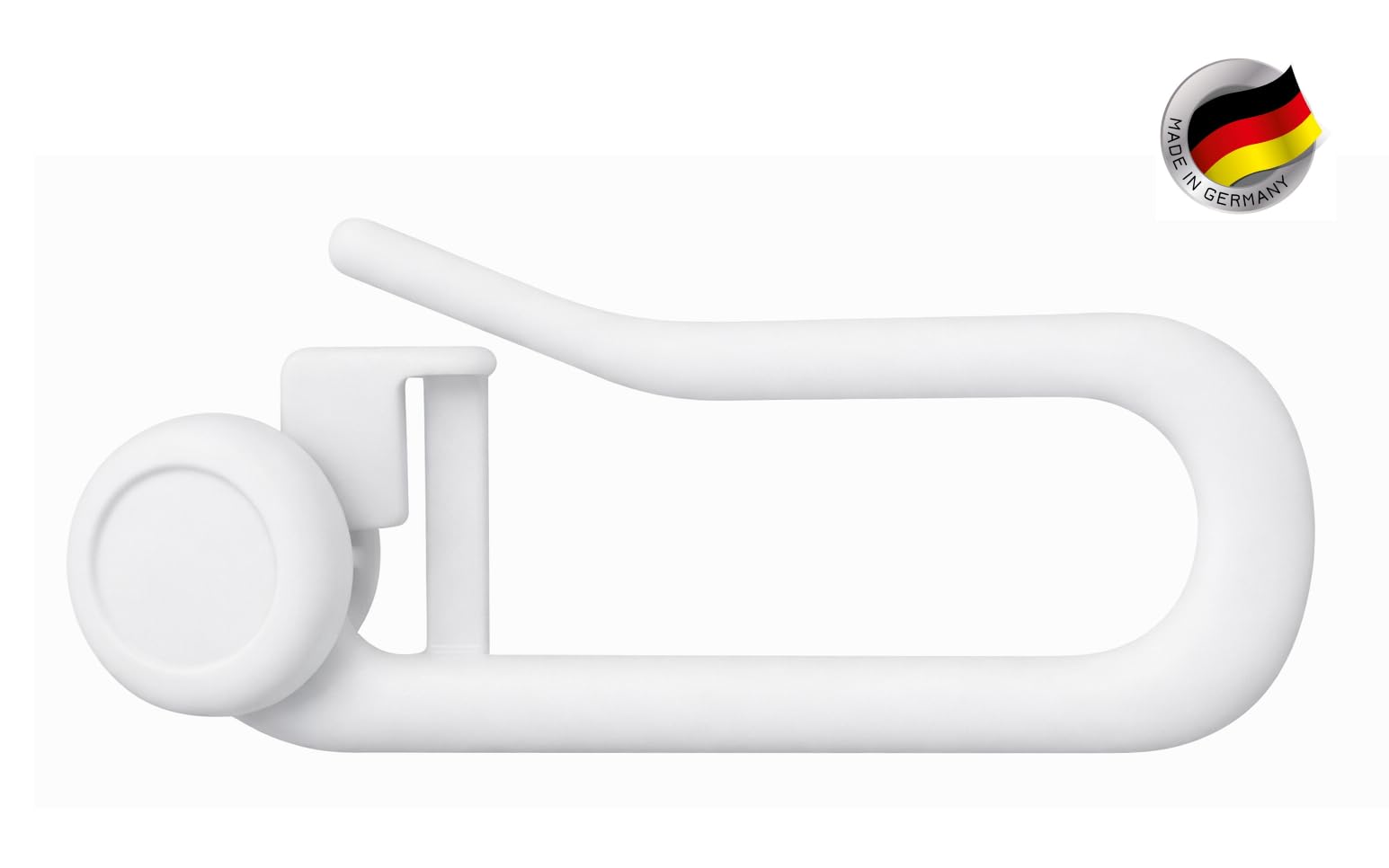 Gardinenröllchen Rollringe mit Langer Haken 33mm - Rolle Ø 8mm – weiß - 25, 50, 100, 200, 500, 1000 Stück (500 Stück)