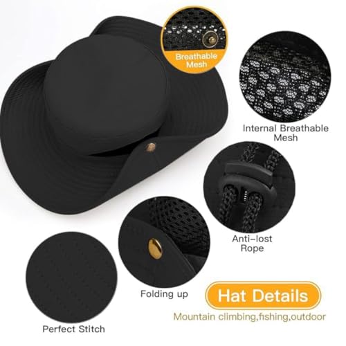 Image of Unisex Cotton Classic Camouflage Hat Summer Sun Protection Packable Beach Hat UPF 50+ Bucket Hat for Fishing Hiking Hunting Safari