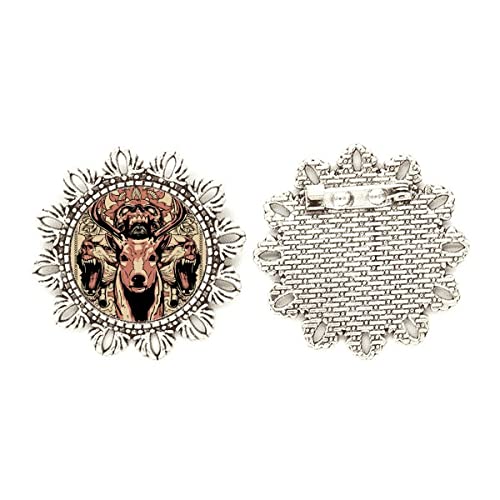 Broche de flores diseño oso ciervo Art Deco regalo aniversario