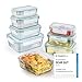 Produktbild GOURMETmaxx Glas-Frischhaltedosen Klick-it 8er Set | Als Brotdose oder für Meal Prep | Spülmaschinen- Mikrowellen- und Gefrierschrankgeeignet | Aufbewahrungsbox mit Deckel