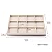 Oirlv Stackable 12 Girds Jewelry Trays Jewelry Storage Tray Showcase Display Organizer(13.8